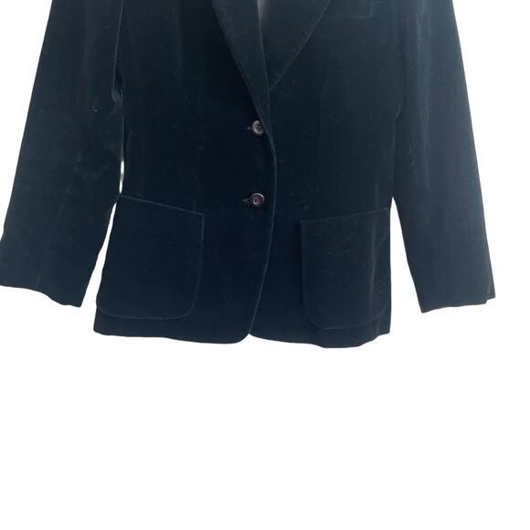 VTG Y2K Womens Velvet Jacket 6 Black Edgy Hipster Rocker Witchy Grunge Blazer‎ - Picture 8 of 11